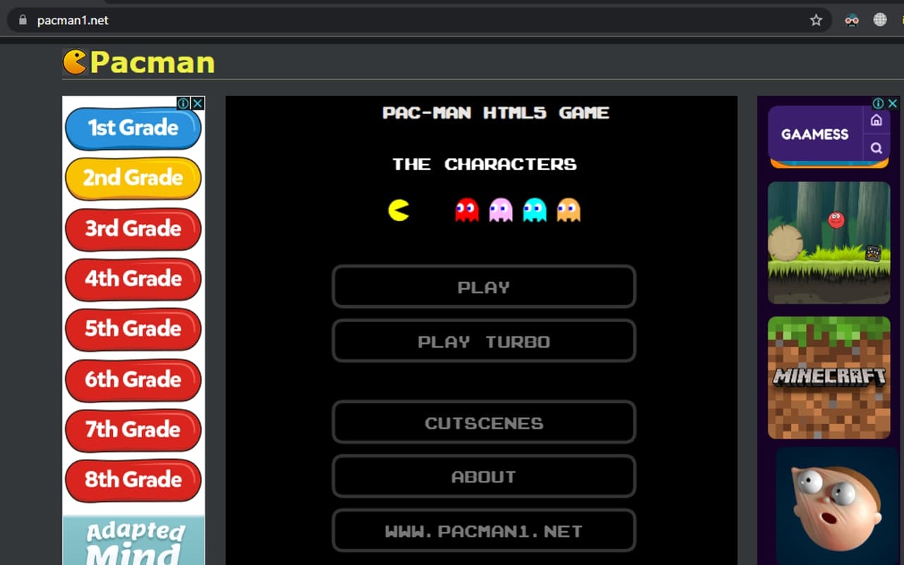 Play Pacman in Pacman1